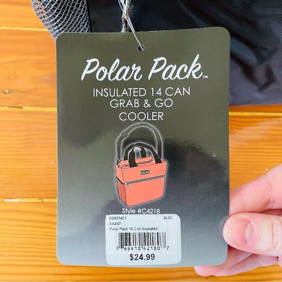 Polar Pack Insulated 14 Can Grab & Go Cooler NWT Outdoors Insulated Adjustable - Picture 7 of 7